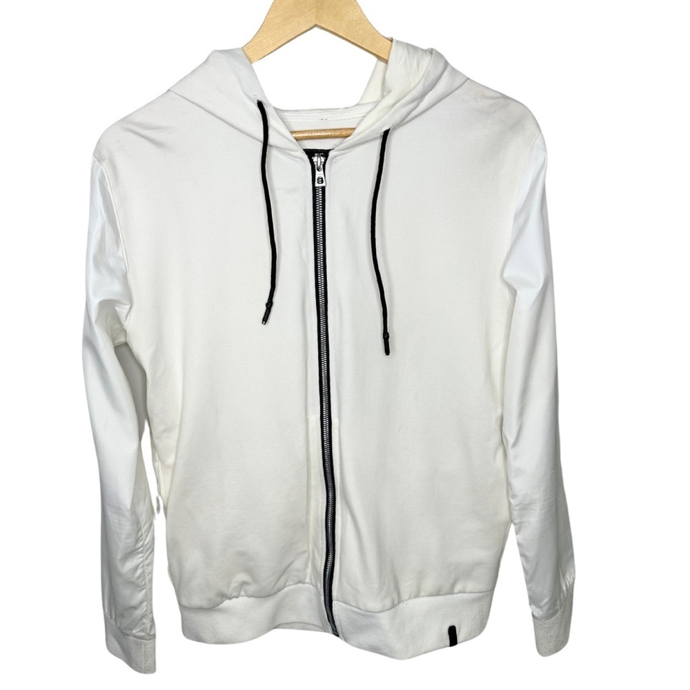 Rudsak Men’s Long Sleeve Mixed Media Zip Up Hoodie Small